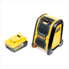 Dewalt DCR 006 Bluetooth Akku Lautsprecher für 10,8 / 14,4 / 18 V mit AUX Anschluss mit 1x DCB 184 5,0 Ah Akku - Toolbrothers