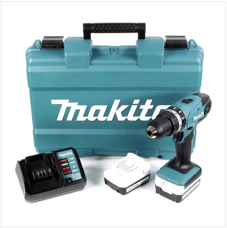 Makita HP 347 DWE 14.4V Li-ion Akku Schlagbohrschrauber mit 2 x 1,3 Ah Akku und Ladegerät - Toolbrothers