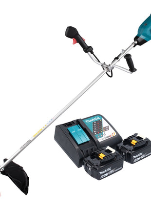 Desbrozadora de batería Makita DUR 369 ARG2 36 V (2x 18 V) 43 cm sin escobillas + 2x batería 6,0 Ah + cargador