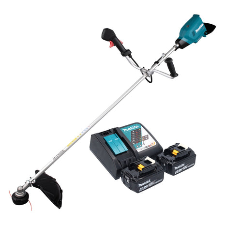 Makita DUR 369 ARG2 débroussailleuse sans fil 36 V ( 2x 18 V ) 43 cm sans brosse + 2x batterie 6,0 Ah + chargeur + chargeur de batterie