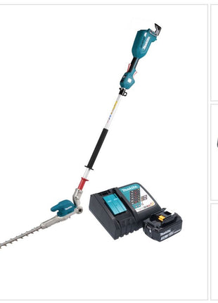 Cortasetos a batería Makita DUN 500 WRF 18 V 50 cm sin escobillas + 1x batería 3,0 Ah + cargador