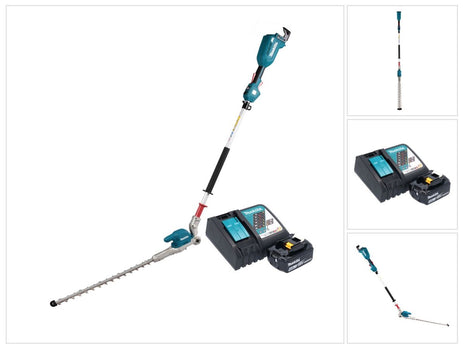 Cortasetos a batería Makita DUN 500 WRM 18 V 50 cm sin escobillas + 1x batería 4,0 Ah + cargador