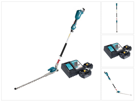 Makita DUN 500 WRM2 Taille-haies sans fil 18 V 50 cm Brushless + 2x batterie 4,0 Ah + chargeur