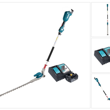 Cortasetos a batería Makita DUN 500 WRT 18 V 50 cm sin escobillas + 1x batería 5,0 Ah + cargador