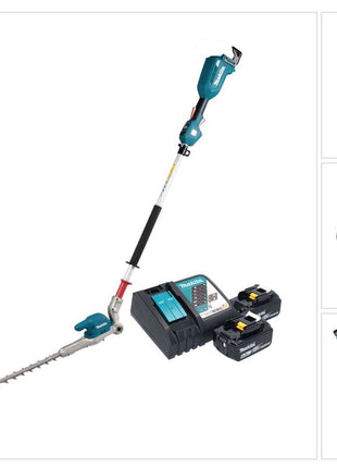 Makita DUN 500 WRG2 Taille-haies sans fil 18 V 50 cm Brushless + 2x batterie 6,0 Ah + chargeur