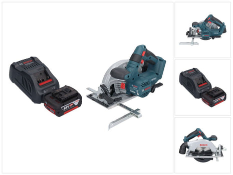 Bosch GKS 18V-57-2 Sega circolare professionale a batteria 18 V 165 mm brushless + 1x batteria ricaricabile 5,0 Ah + caricabatterie