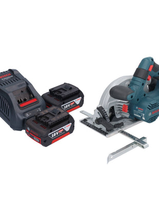 Bosch GKS 18V-57-2 Sierra circular inalámbrica profesional 18 V 165 mm sin escobillas + 2 baterías 5,0 Ah + cargador