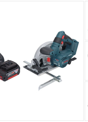 Bosch GKS 18V-57-2 Sierra circular profesional a batería 18 V 165 mm sin escobillas + 1x batería 6,0 Ah + cargador