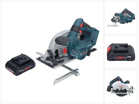 Bosch GKS 18V-57-2 Sierra circular inalámbrica profesional 18 V 165 mm sin escobillas + 1x batería ProCORE 4,0 Ah - sin cargador