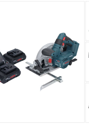 Bosch GKS 18V-57-2 Sierra circular profesional a batería 18 V 165 mm sin escobillas + 2x batería ProCORE 4,0 Ah + cargador