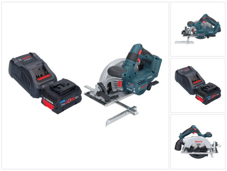 Bosch GKS 18V-57-2 Sega circolare professionale a batteria 18 V 165 mm brushless + 1x batteria ProCORE 8,0 Ah + caricabatterie