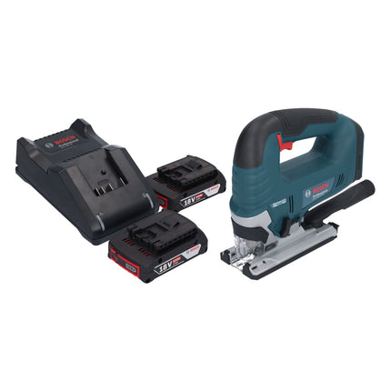 Bosch GST 18V-125 B Sierra de calar profesional a batería 18 V 125 mm sin escobillas + 2x baterías 2,0 Ah + cargador
