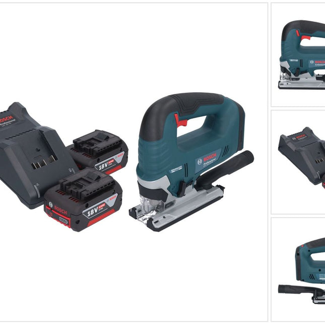 Bosch GST 18V-125 B Professional cordless jigsaw 18 V 125 mm brushless + 2x rechargeable battery 4.0 Ah + charger