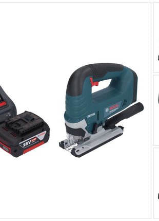 Bosch GST 18V-125 B Sierra de calar inalámbrica profesional 18 V 125 mm sin escobillas + 1x batería 5,0 Ah + cargador