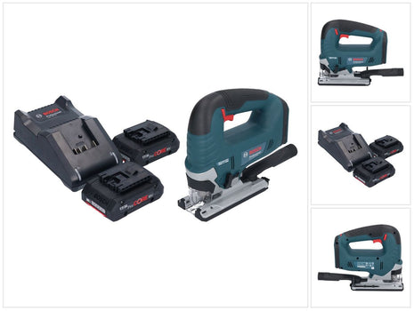 Bosch GST 18V-125 B Sierra de calar inalámbrica profesional 18 V 125 mm sin escobillas + 2x batería ProCORE 4,0 Ah + cargador