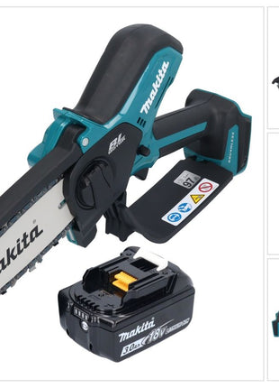 Motosierra a batería Makita DUC 150 F 18 V 15 cm sin escobillas + 1x batería 3,0 Ah - sin cargador