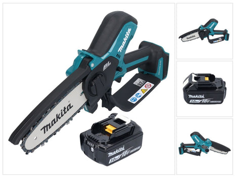 Motosierra a batería Makita DUC 150 F 18 V 15 cm sin escobillas + 1x batería 3,0 Ah - sin cargador