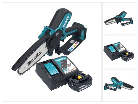 Makita DUC 150 RM 18 V 15 cm Tronconneuse d'elagage sans fil + 1x Batterie 4,0 Ah + chargeur