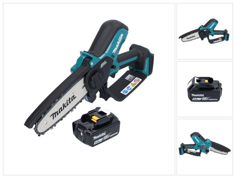 Makita DUC 150 Tronçonneuse d'elagage sans fil 18 V 15 cm brushless + 1x batterie 5,0 Ah - sans chargeur