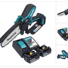 Makita DUC 150 RT2 Tronçonneuse d'elagage sans fil 18 V 15 cm Brushless + 2x batterie 5,0 Ah + kit chargeur
