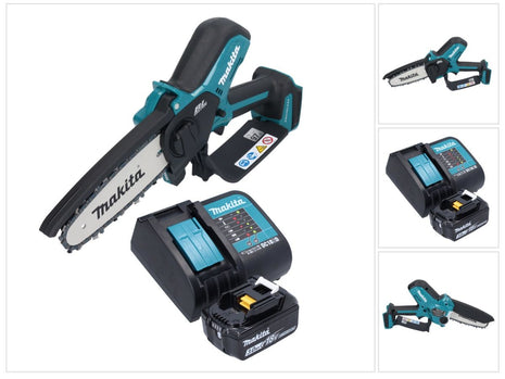 Makita DUC 150 SF 18 V 15 cm Tronçonneuse d'elagage sans fil + 1x Batterie 3,0 Ah + chargeur