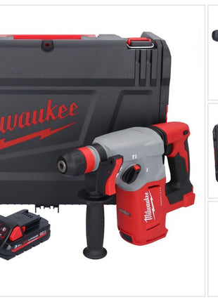 Martillo combinado a batería Milwaukee M18 BLHX-301X 18 V 2,3 J sin escobillas + 1x batería 3,0 Ah + caja HD - sin cargador