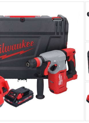 Martillo combinado a batería Milwaukee M18 BLHX-301X 18 V 2,3 J sin escobillas + 1x batería 3,0 Ah + cargador + caja HD