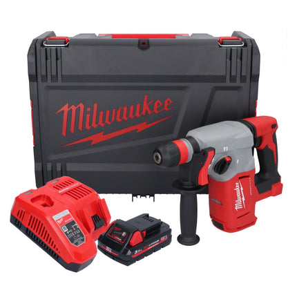 Milwaukee M18 BLHX-301X cordless combihammer 18 V 2.3 J brushless + 1x rechargeable battery 3.0 Ah + charger + HD box