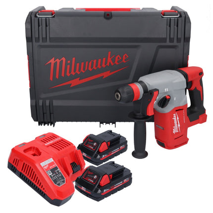 Martillo combinado a batería Milwaukee M18 BLHX-302X 18 V 2,3 J sin escobillas + 2x baterías 3,0 Ah + cargador + caja HD