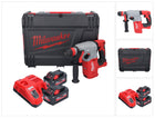 Martillo combinado a batería Milwaukee M18 BLHX-552X 18 V 2,3 J sin escobillas + 2x baterías 5,5 Ah + cargador + caja HD