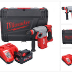Milwaukee M18 BLHX-801X cordless combihammer 18 V 2.3 J Brushless + 1x battery 8.0 Ah + charger + HD box