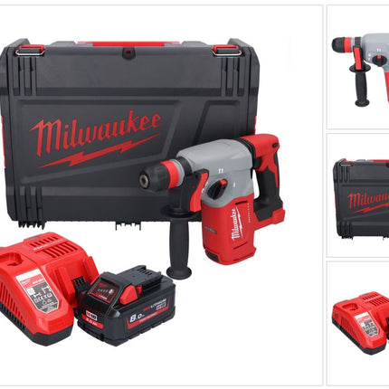 Milwaukee M18 BLHX-801X cordless combihammer 18 V 2.3 J Brushless + 1x battery 8.0 Ah + charger + HD box