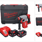 Milwaukee M18 BLHX-802X cordless combihammer 18 V 2.3 J brushless + 2x battery 8.0 Ah + charger + HD box