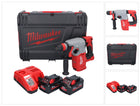 Martillo combinado a batería Milwaukee M18 BLHX-802X 18 V 2,3 J sin escobillas + 2x baterías 8,0 Ah + cargador + caja HD