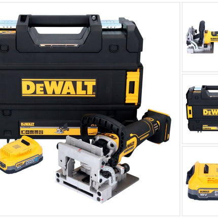DeWalt DCW 682 NT fresa per tasselli piatti a batteria 18 V 102 x 20 mm brushless + 1x batteria Powerstack 1,7 Ah + TSTAK - senza caricabatterie