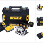 DeWalt DCW 682 E1T cordless flat dowel cutter 18 V 102 x 20 mm brushless + 1x Powerstack battery 1.7 Ah + charger + TSTAK