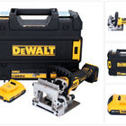 DeWalt DCW 682 NT cordless flat dowel cutter 18 V 102 x 20 mm brushless + 1x rechargeable battery 2.0 Ah + TSTAK - without charger