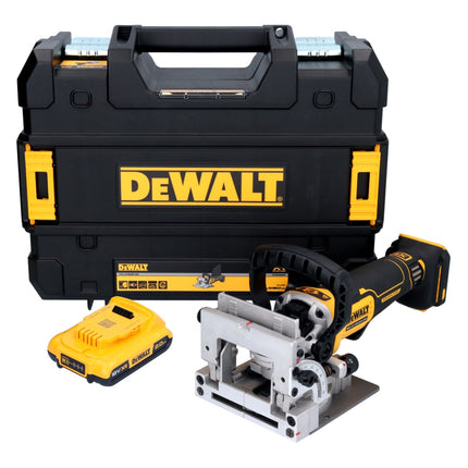DeWalt DCW 682 NT cordless flat dowel cutter 18 V 102 x 20 mm brushless + 1x rechargeable battery 2.0 Ah + TSTAK - without charger
