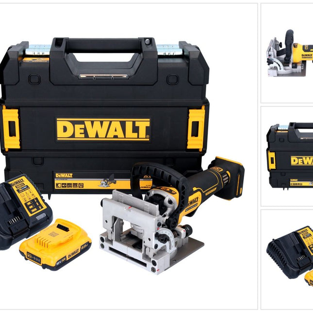 DeWalt DCW 682 D1T akumulatorowy frez do kołków płaskich 18 V 102 x 20 mm bezszczotkowy + 1x akumulator 2,0 Ah + ładowarka + TSTAK