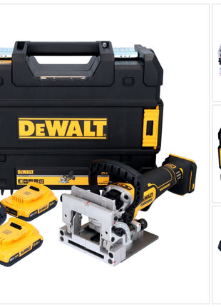 Cortadora de tacos planos a batería DeWalt DCW 682 D2T 18 V 102 x 20 mm sin escobillas + 2x batería 2,0 Ah + cargador + TSTAK