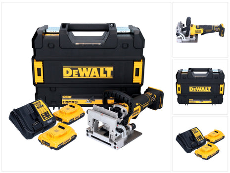 DeWalt DCW 682 D2T fresa per tasselli piatti a batteria 18 V 102 x 20 mm senza spazzole + 2x batteria ricaricabile 2,0 Ah + caricatore + TSTAK