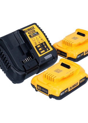 Cortadora de tacos planos a batería DeWalt DCW 682 D2T 18 V 102 x 20 mm sin escobillas + 2x batería 2,0 Ah + cargador + TSTAK