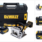 DeWalt DCW 682 NT cordless flat dowel cutter 18 V 102 x 20 mm brushless + 1x rechargeable battery 4.0 Ah + TSTAK - without charger