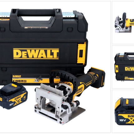 DeWalt DCW 682 NT cordless flat dowel cutter 18 V 102 x 20 mm brushless + 1x rechargeable battery 4.0 Ah + TSTAK - without charger