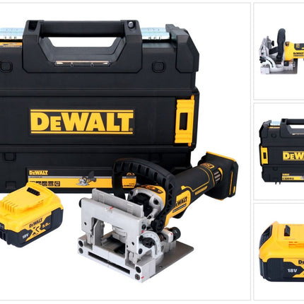 DeWalt DCW 682 NT cordless flat dowel cutter 18 V 102 x 20 mm brushless + 1x rechargeable battery 5.0 Ah + TSTAK - without charger