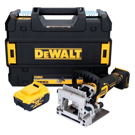 DeWalt DCW 682 NT cordless flat dowel cutter 18 V 102 x 20 mm brushless + 1x rechargeable battery 5.0 Ah + TSTAK - without charger