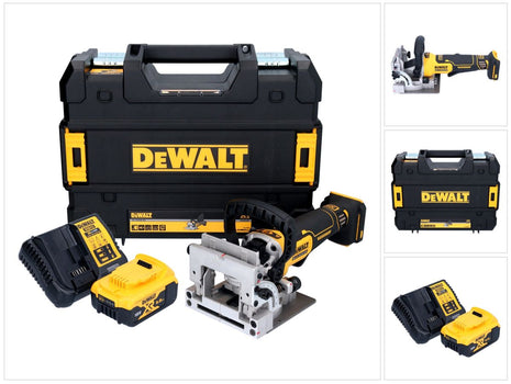 DeWalt DCW 682 P1T Akku Flachdübelfräse 18 V 102 x 20 mm Brushless + 1x Akku 5,0 Ah + Ladegerät + TSTAK