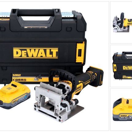 DeWalt DCW 682 NT fresa per tasselli piatti a batteria 18 V 102 x 20 mm brushless + 1x batteria Powerstack 5,0 Ah + TSTAK - senza caricabatterie