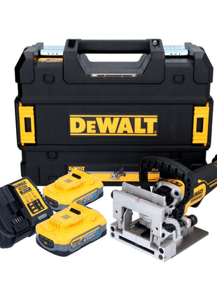 Cortadora de tacos planos a batería DeWalt DCW 682 H2T 18 V 102 x 20 mm sin escobillas + 2x batería Powerstack 5,0 Ah + cargador + TSTAK