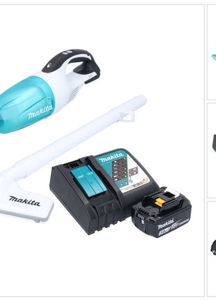 Makita DCL 181 FRF1WX aspirador inalámbrico 18 V 53 mbar 0,65 L + 1x batería 3,0 Ah + cargador